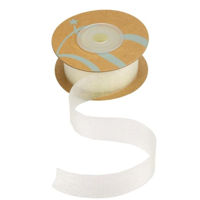 NASTRO IRISE'ORGANZA MM25X25MT PANNA